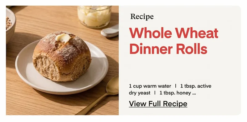 Whole Wheat Dinner Rolls