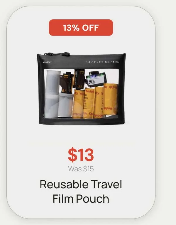 13% off - $13 was $15 Reusable Travel Film Pouch