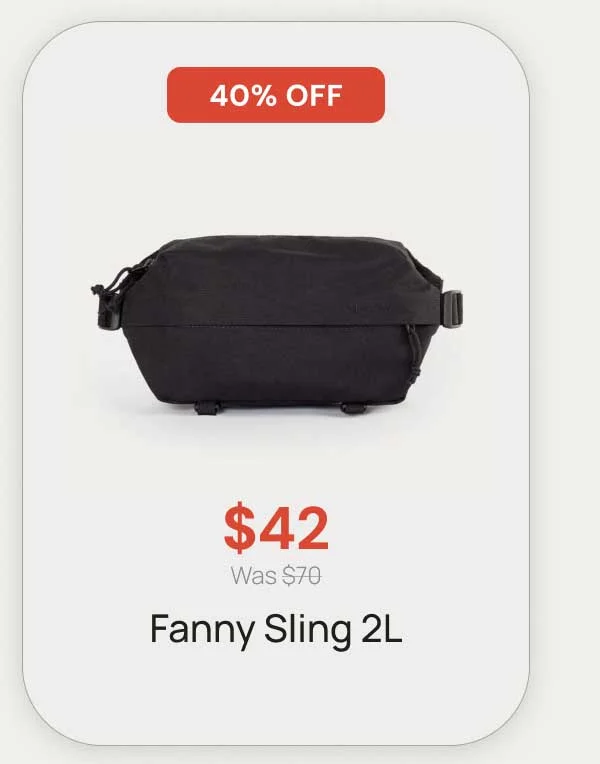 40% OFF - $42 Was $70 Fanny Sling 2L