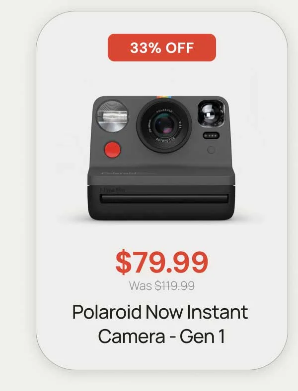 33% Off - $79.99 Was $119.99 Polaroid Now Instant Camera - Gen 1