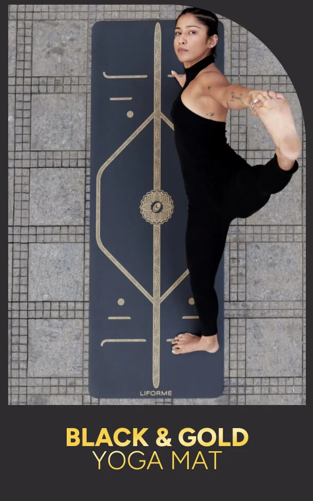 Black & Gold Yoga Mat