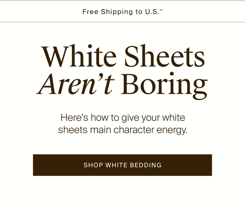 How to give your white sheets main character energy. Shop white bedding