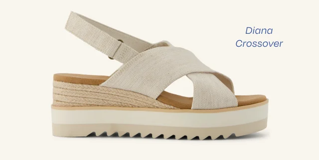 Diana Crossover Wedge Sandal - Image