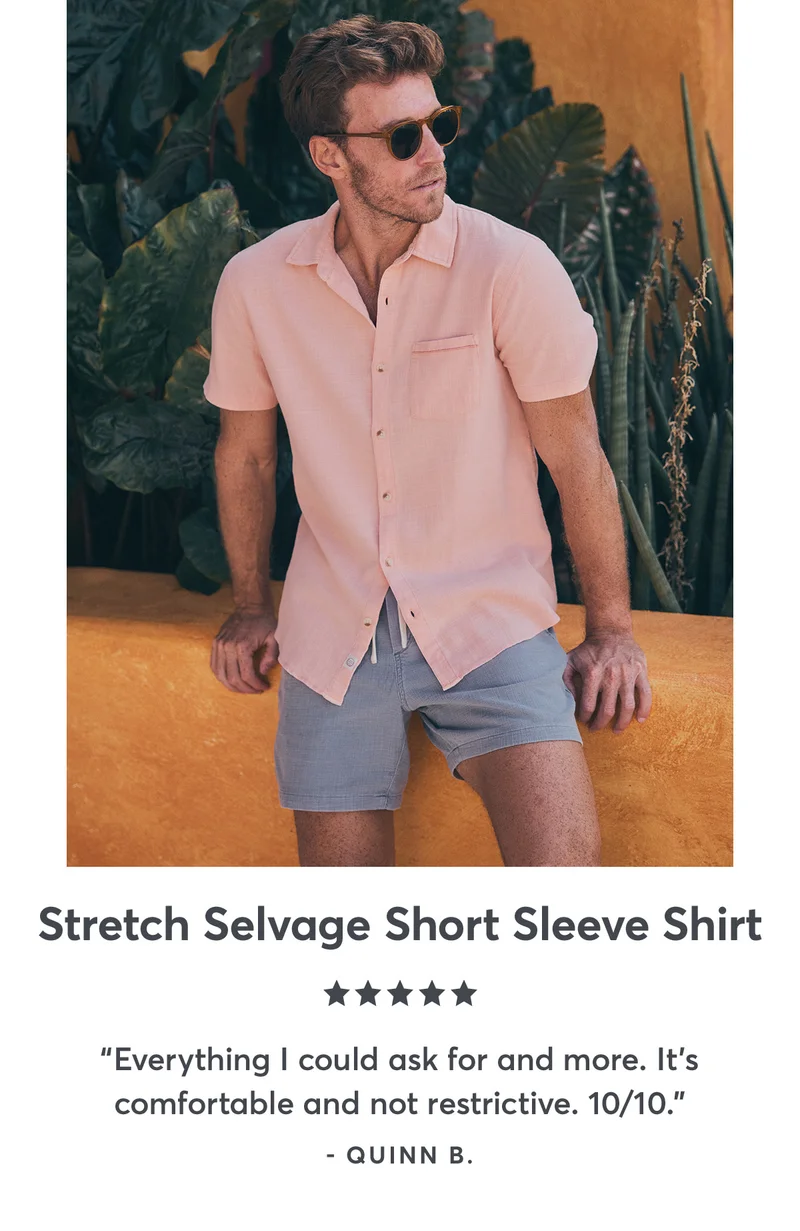 Stretch Selvage Short Sleeve Shirt