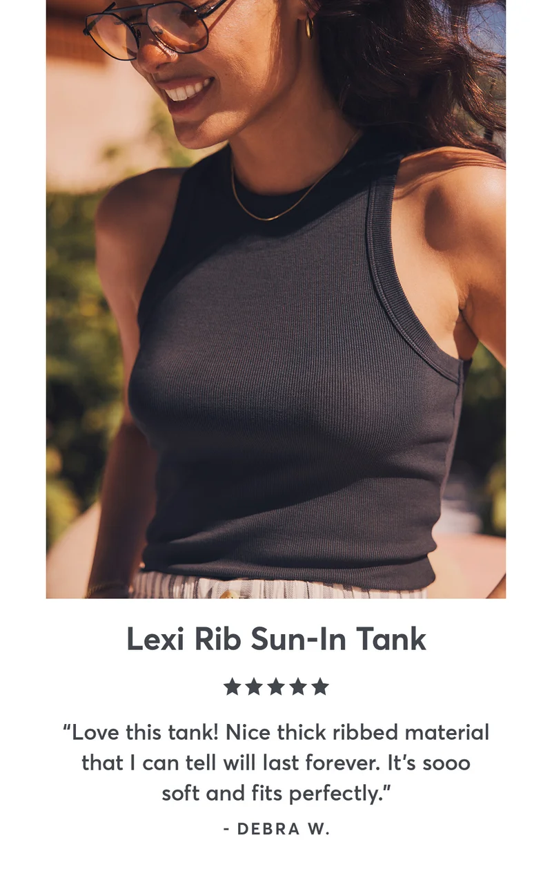 Lexi Rib Sun-In High Neck Tank