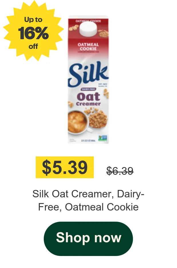 Silk Oat Creamer, Dairy-Free, Oatmeal Cookie