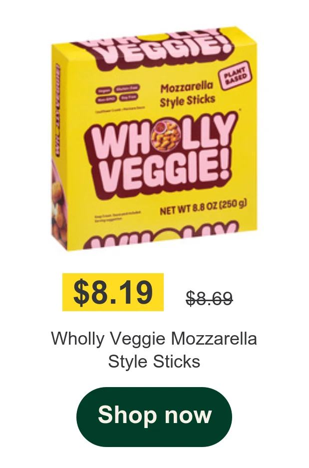 Wholly Veggie Mozzarella Style Sticks