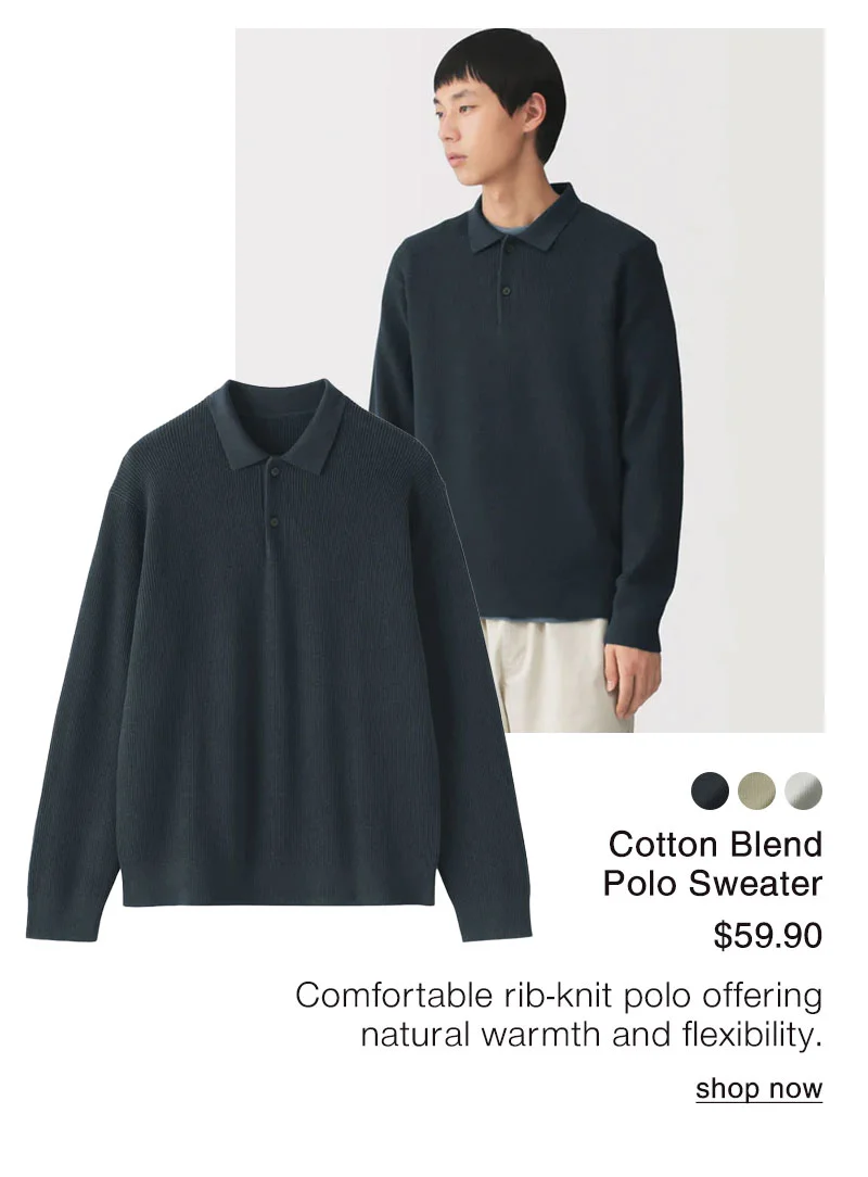 Shop Cotton Blend Polo Sweater