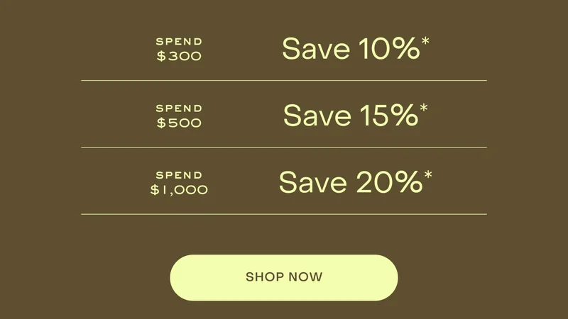 Bundle & Save Up to 20% off your purchase when you buy two or more products*.