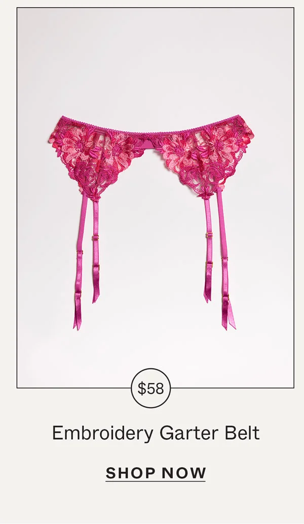 Embroidery Garter Belt