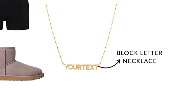 Block Letter Necklace