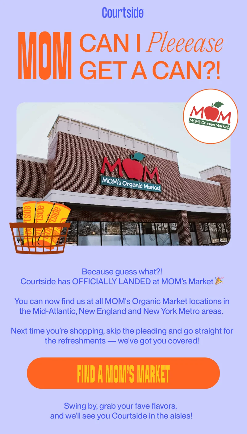 Courtside has OFFICIALLY LANDED at MOM’s Market 🎉