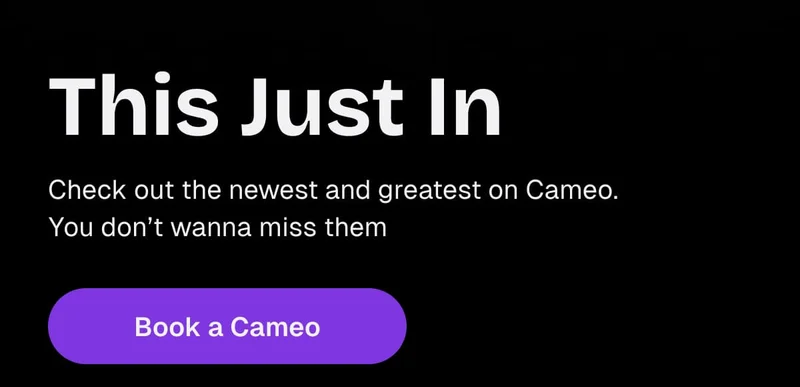 This Just In - Book a Cameo