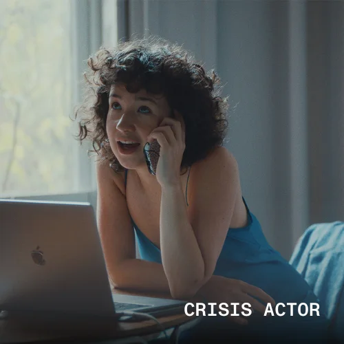Still from the film, "Crisis Actor."