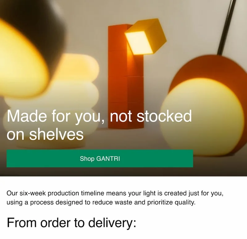 Made for you, not stocked on shelves