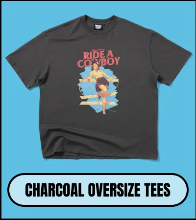 Charcoal oversized tees