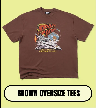 Brown oversized tees
