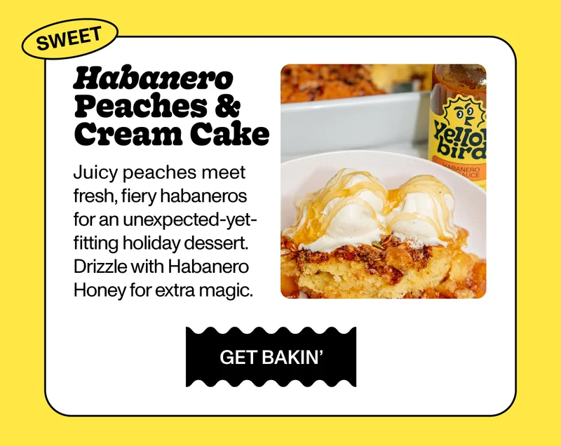 Habanero Peaches & Cream Cake