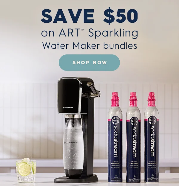 SodaStream Art™ sparkling water maker celebrates the art of making your own fresh sparkling beverages at home. SodaStream Art™ sparkling water maker celebrates the art of making your own fresh sparkling beverages at home.