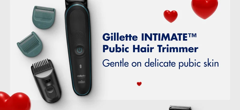 Gillette INTIMATE™ Pubic Hair Trimmer - Gentle on delicate pubic skin