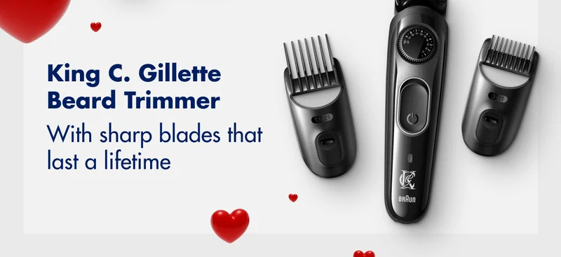King C. Gillette Beard Trimmer - With sharp blades that last a lifetime