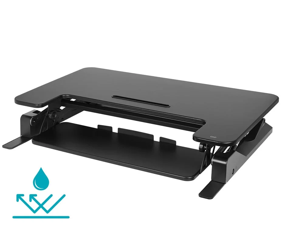 Sit-Stand Desk Converter 36-Inch Work Surface | Gas-Spring Handles | Keyboard Tray Free Standard US Shipping Shop Now