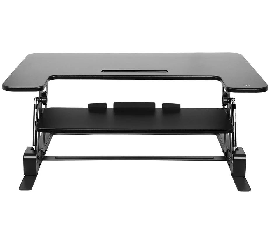 Sit-Stand Desk Converter 36-Inch Work Surface | Gas-Spring Handles | Keyboard Tray Free Standard US Shipping Shop Now