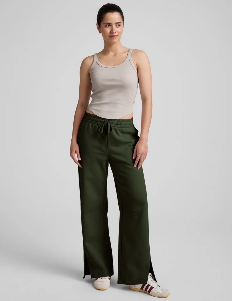 Image of LuxeFleece Side Slit Wide Leg Pant