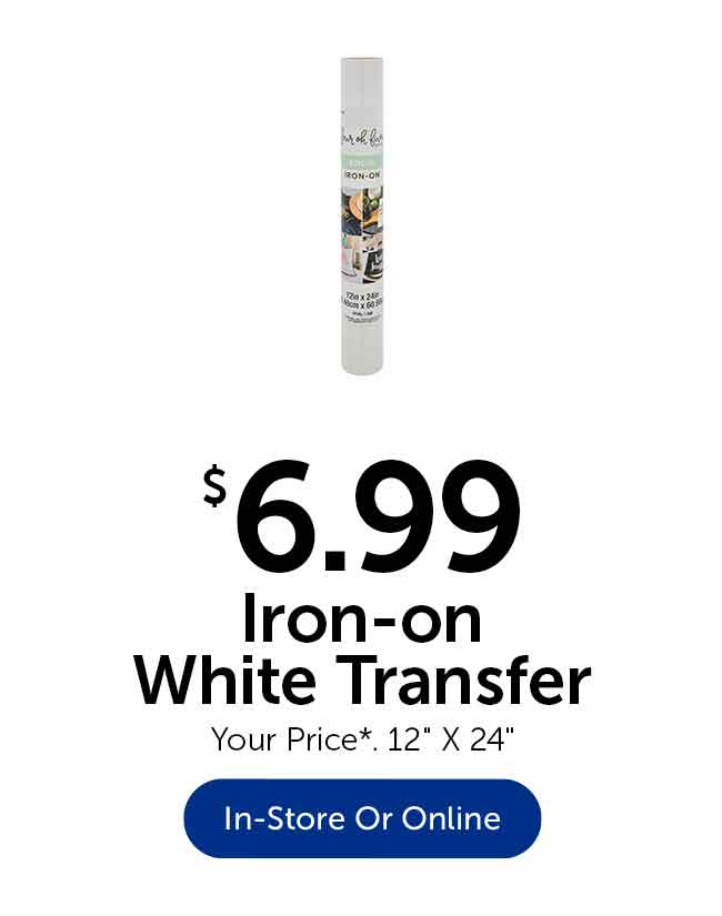 Iron-On White Transfer