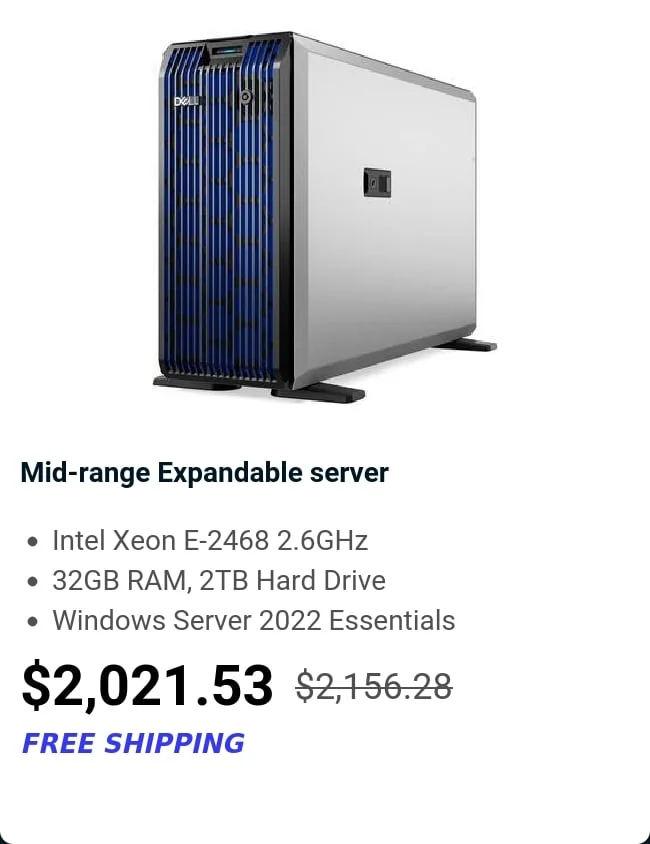 Mid-range Expandable server