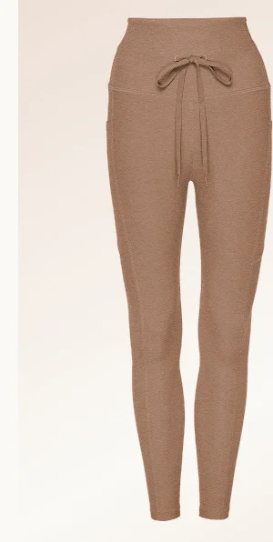 Spacedye Go Pocket Midi Legging in Desert Sand Heather