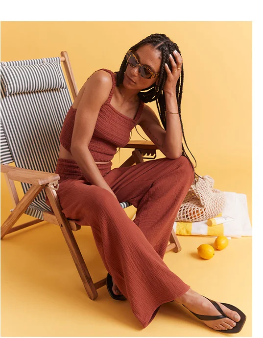 Sophia Double Cloth Palazzo Pant