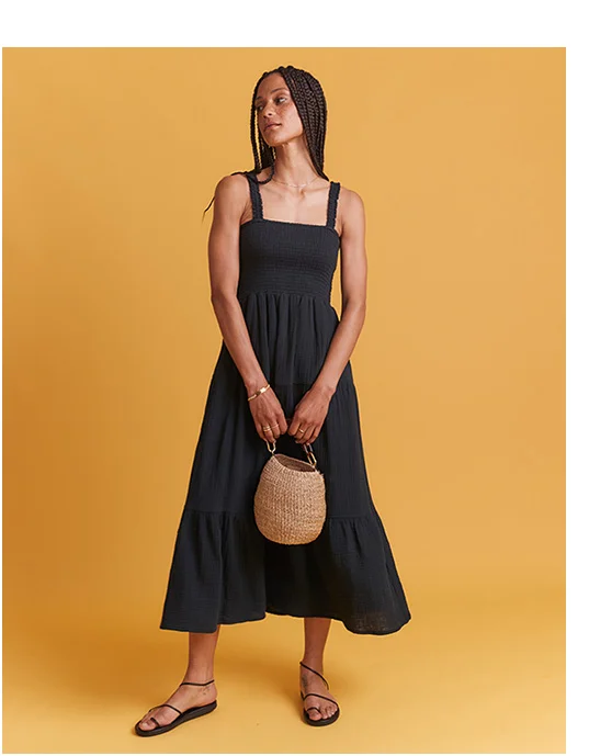 Selene Double Cloth Maxi Dress