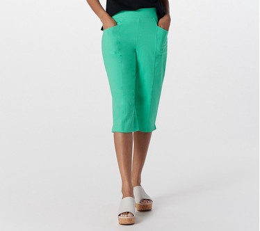 Denim & Co. Active Tall Duo Stretch Skimmer Pants with Pockets