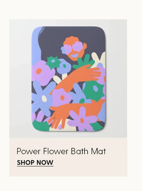 Power Flower Bath Mat