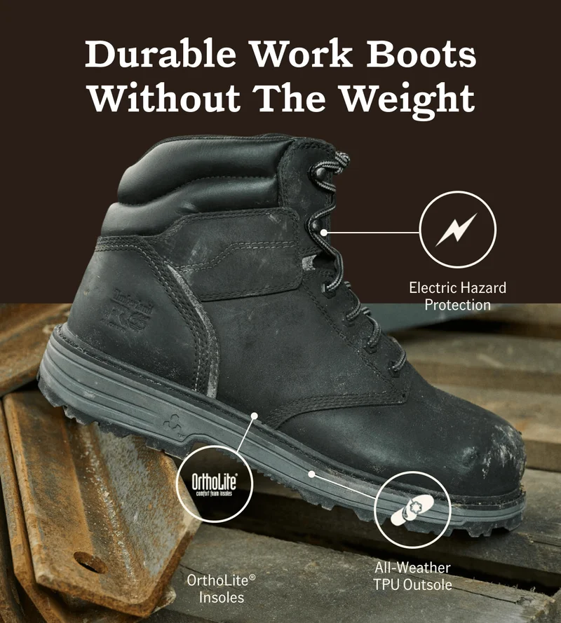 Durable Work Boots Without The Weight