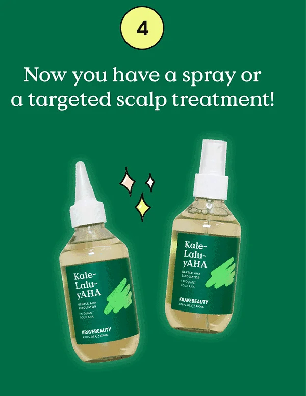 4) Now you have a spray or targeted scalp treatment!