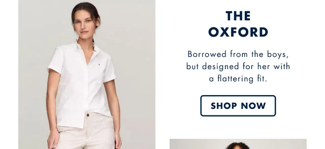 The oxford                                            Borrowed from the boys, but designed for her with a flattering fit.                                            Shop now