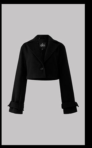 Cropped Metro Trench - Black