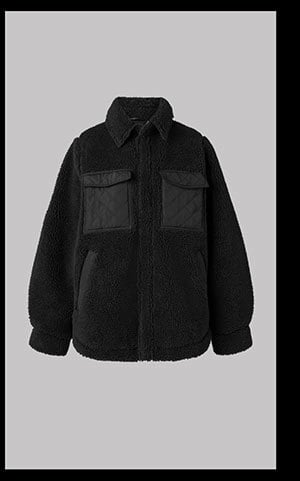 Sherpa Edge Shacket - Black