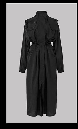 Crinkle Trench - Black