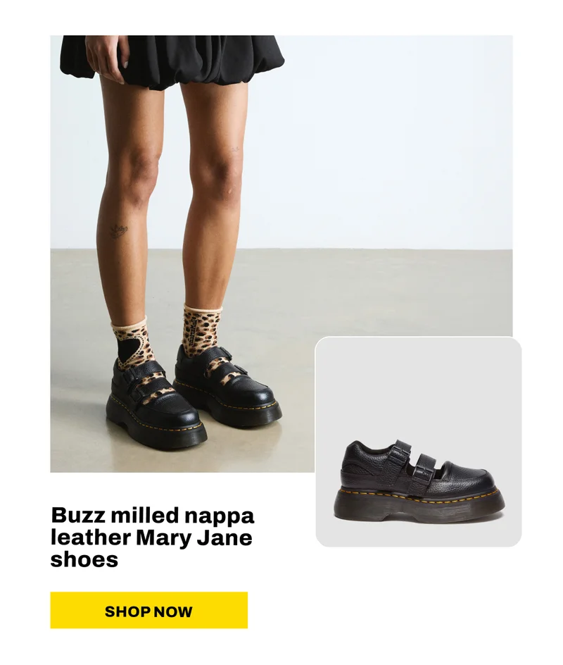 Buzz milled Nappa leather Mary Jane shoes