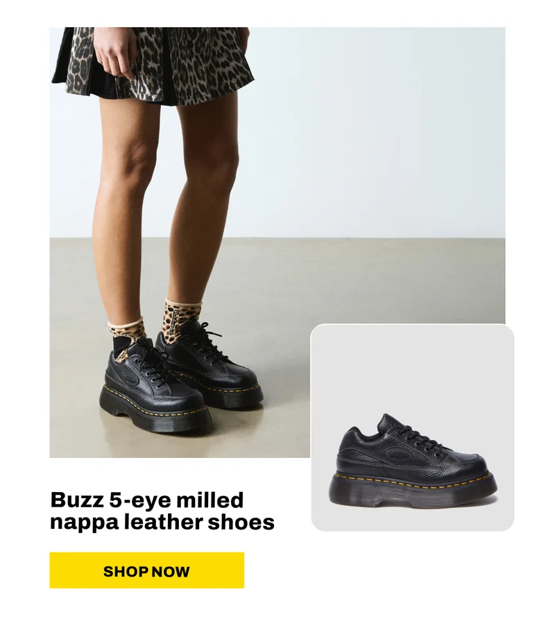 Buzz 5-eye milled nappa leather shoes