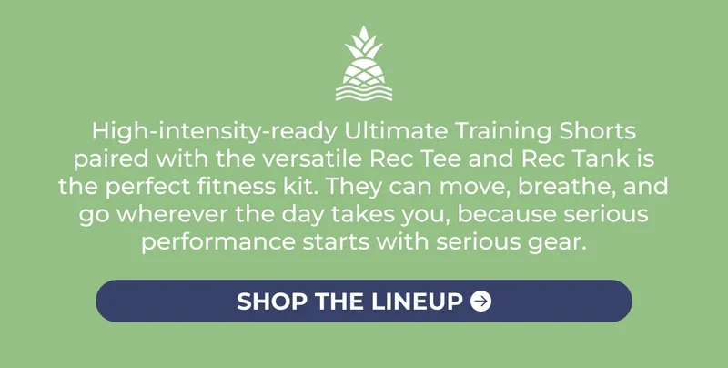 High-intensity-ready Ultimate Training Shorts paired with the versatile Rec Tee and Rec Tank is the perfect fitness kit. They can move, breathe, and go wherever the day takes you, because serious performance starts with serious gear.