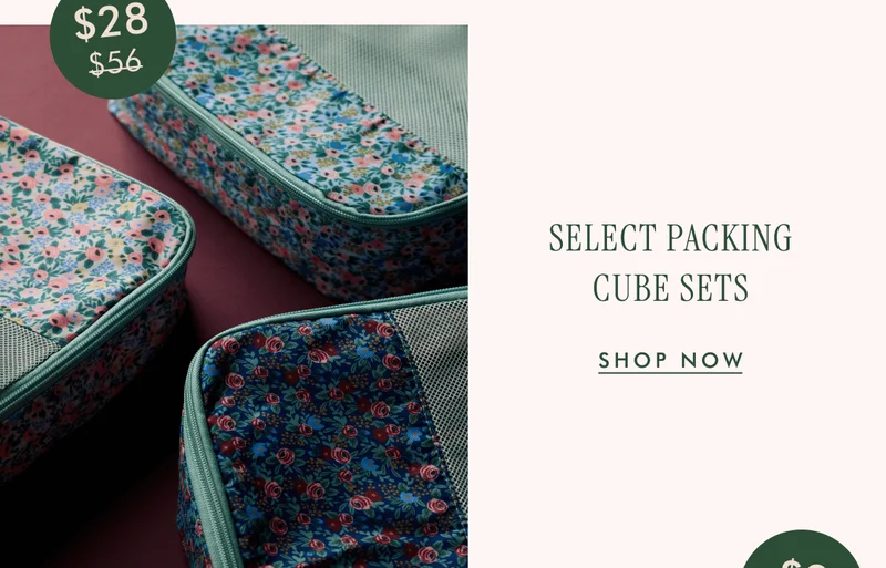 SELECT PACKING CUBE SETS | SHOP NOW - $28