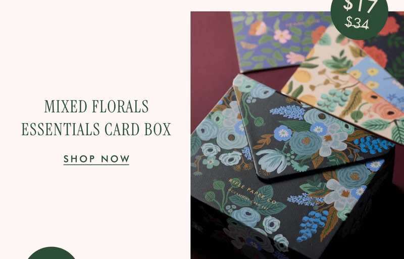 MIXED FLORALS ESSENTIALS CARD BOX | SHOP NOW - $17