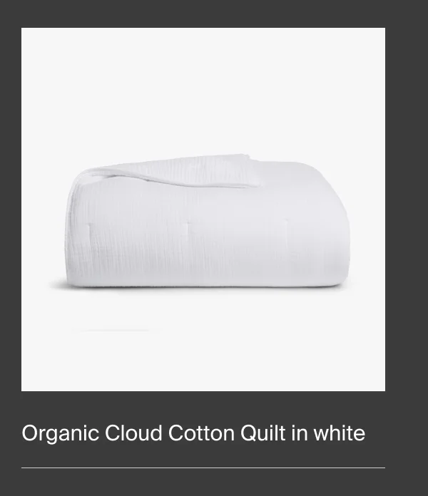 Organic Cloud Cotton Quilt in white
