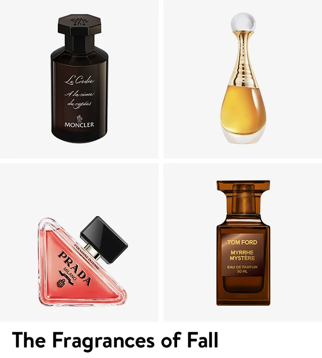 Fragrances from Moncler, DIOR, Prada and TOM FORD.