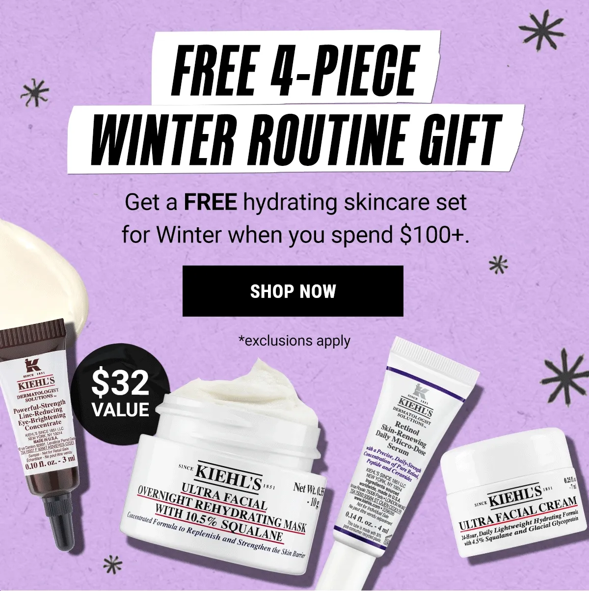 Free 4 Piece Winter Routine Gift