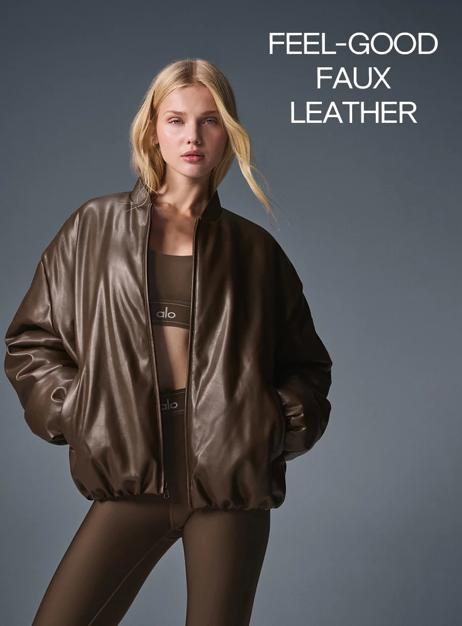 Feel-Good Faux Leather. SHOP OUTERWEAR